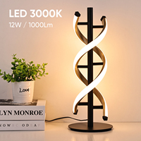Nouvel arrivage d'humidificateur de table en forme de double torsion lampe de bureau LED multifonctionnelle de meilleure qualité moderne pour salle de lecture DC aluminium