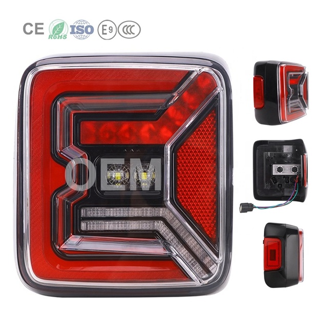 Vehicle Accessories Led Tail Lights Super Bright Brake Rear 3rd Turn Signal Reverse Tail Lights Taillights for Jeep Jl