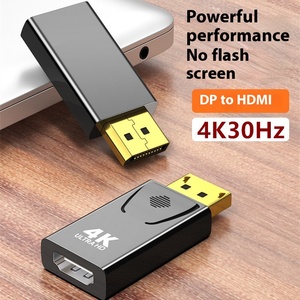 Convertidor DE VIDEO <span class=keywords><strong>4K</strong></span> HD 1080P <span class=keywords><strong>DisplayPort</strong></span> <span class=keywords><strong>a</strong></span> <span class=keywords><strong>HDMI</strong></span> Accesorio de audio y video DP <span class=keywords><strong>a</strong></span> para adaptador <span class=keywords><strong>HDMI</strong></span> - Product Image 1