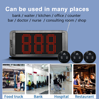 Système de file d'attente sans fil efficace-Affichage LED rouge avec bouton de rappel intelligent pour la gestion des files d'attente de restaurant
