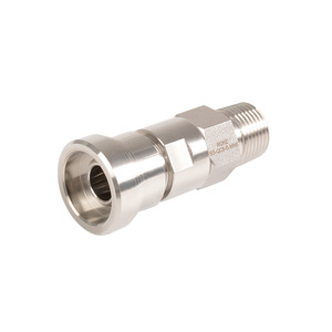Acoplamiento Hidráulico de Acero Inoxidable ROKE SS-QC-B-MN de Conexión Rápida para Agua, Aceite, Gas y Fluidos Corrosivos - Product Image 1