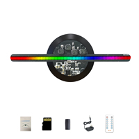 MissYou Proyector de Hologramas 3D con 96 LED, Diámetro de 11 cm, Control Remoto, Pantalla Publicitaria, Ventilador con APP/WiFi, Modelo MS10-T1, 5V, 1 Año de Garantía