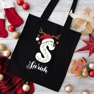 Custom Christmas Gift Keymay Casual Reusable Cotton Canvas <b>Open</b> Top Tote Bags Women's Shoulder Bag Portable Travel Shopping - Product Image 5