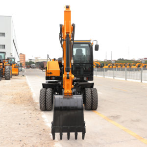 Novo Melhor Preço Hidráulico 8T Mini Escavadeira De Rodas Diesel para Venda Máquinas De Movimentação Da Terra - Product Image 4