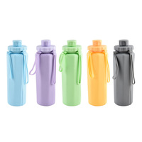 Gourde pliable en silicone pour sports de plein air, grande capacité, compacte et peu encombrante