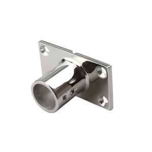 Base de Pasamanos para Yate de Acero Inoxidable 316 con Acabado Pulido Espejo y Tubo Inferior Cuadrado de 90 Grados, Herraje Esencial para Veleros - Product Image 1