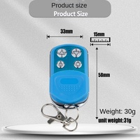 Télécommande automatique pour porte de garage RKING, métal/plastique, 433Mhz/315Mhz, fonction d'apprentissage du code roulant, portée de 100m, 4 boutons