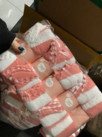 Serviette de Bain en Polaire Corail Rayée Multicolore en Gros pour Adultes/Enfants, Idéale pour la Maison, l'École, la Piscine et la Plage