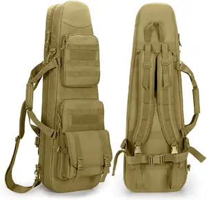 36inch Carrying Long Soft musket Case Bag Sniper Tactical Double Backpack with Front Gun Bag and 10 Magazine Slote