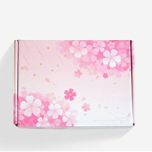 Cajas de envío de rosas de flores de papel elegante personalizadas caja de correo cuadrada Popular cartón de papel Kraft Tapa transparente - Product Image 1