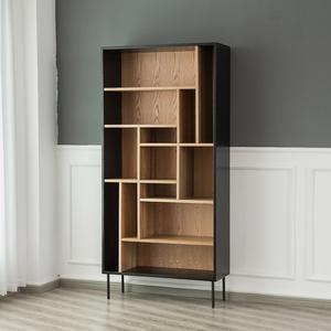 Estantería <span class=keywords><strong>de</strong></span> <span class=keywords><strong>madera</strong></span> negra moderna para el hogar, la Oficina, la sala <span class=keywords><strong>de</strong></span> estar o el dormitorio, estantería <span class=keywords><strong>de</strong></span> <span class=keywords><strong>pared</strong></span> - Product Image 2