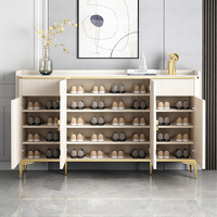Meubles de salon entrée de maison design simple léger luxe en bois chaussures étagère armoire avec tiroirs de rangement