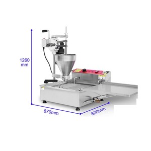 Machine à beignets multifonctionnelle en acier inoxydable R-Commercial, état neuf, fabrique des beignets aux fruits et au maïs pour les magasins d'alimentation - Product Image 1