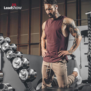 Men's Custom Logo Cotton Workout Fitness <strong>Vest</strong> Plus Size Wholesale <strong>Stringer</strong> Shirt Athletic Wear Printed Pattern for Bodybuilding - Product Image 3
