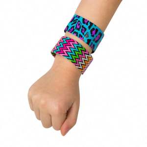 Gelang Slap silikon kustomisasi kualitas tinggi mainan Promosi keselamatan dengan Logo cetak gelang Papa - Product Image 3