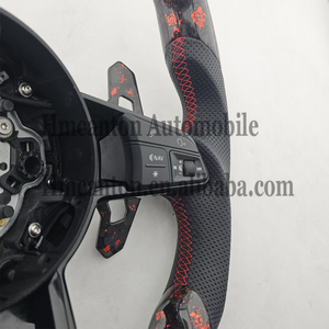 Hot Products Forged Carbon Fiber Perforated Leather <b>for</b> Audi Models A3 A4 A4L A5 A7L A8 Q5 Q7 B9 A6 R8 <b>Steering</b> <b>Wheel</b> - Product Image 3