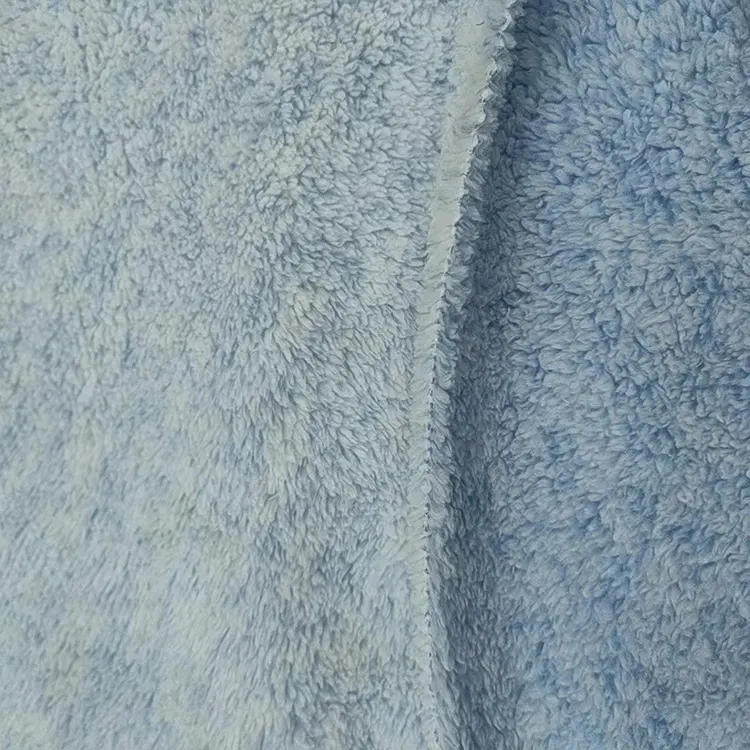 홈 섬유 사용자 정의 색상 슈퍼 소프트 염색 긴 파일 봉제 북극 벨벳 양털 직물