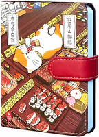 Carnet de notes magnétique Kawaii Chat, style artistique, agenda, journal mignon, papeterie animale de dessin animé, cadeau pour l'école et le bureau