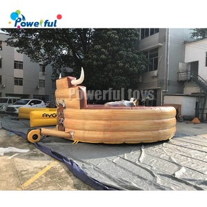 Hot bán trò chơi ngoài trời 5M Dia <span class=keywords><strong>Inflatable</strong></span> Rodeo Bull đi xe trò chơi cho Trampoline công viên - Product Image 4