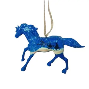 personalized horse hanging Christmas ornament type mini resin horse statue for sale