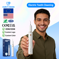 CURVY MOON Détartreur dentaire rechargeable transfrontalier, portable, à ultrasons, pour l'élimination du tartre et le nettoyage des dents