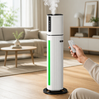 Nouveau Design Humidificateur Électrique Commercial et Domestique à Ultrasons sur Pied Grande Capacité avec Télécommande