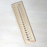 Outil de référence pour le tricot et le crochet - Règle de mesure personnalisée en bois pour échantillons et aiguilles - Jauge de tricot