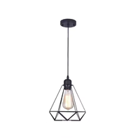Lustre carré en fer moderne et simple pour salle à manger, ampoule LED E27, taille moyenne, hauteur réglable, lampe de table à intensité variable
