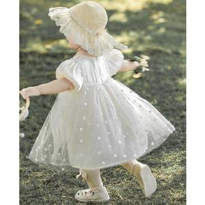 YOEHYAUL X2297 Vente en gros Robes d'été pour fillettes avec perles Manches bouffantes <span class=keywords><strong>Boutique</strong></span> Robe en tulle pour filles enfant - Product Image 2