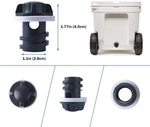 Accessoires universels pour bouchon de vidange de glacière, bouchon de vidange à visser noir pour la plupart des glacières rotomoulées - Product Image 4