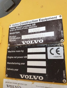Second‑hand Volvo L150D L1500 <b>Wheel</b> Loader 25Ton Heavy Duty Loader Low Working Hours, Ready To <b>Ship</b> - Product Image 2