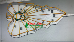 Tùy chỉnh <span class=keywords><strong>LED</strong></span> ánh sáng capiz hiệu ứng thiên thần hình dạng ngôi sao cây Topper thắp sáng PVC khung 17x23.5cm ấm trắng Cây giáng sinh ánh sáng hàng đầu - Product Image 6