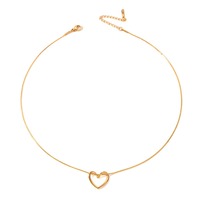 Collier en forme de coeur en acier titane avancé Design intemporel polyvalent Collier de chaîne de chandail approprié pour les femmes Hiver
