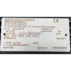 Moteur à engrenages hélicoïdaux EURODRIVE R107 DRN132S4/TF 100% neuf et original, stock entrepôt, conception à couple élevé R107 DRN132S4/TF - Product Image 4