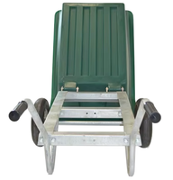 Chariot à benne basculante multifonctionnel compatible VTT, à poussée manuelle, à économie d'énergie, avec plateau en plastique de grande capacité, pour jardinage et petites exploitations agricoles