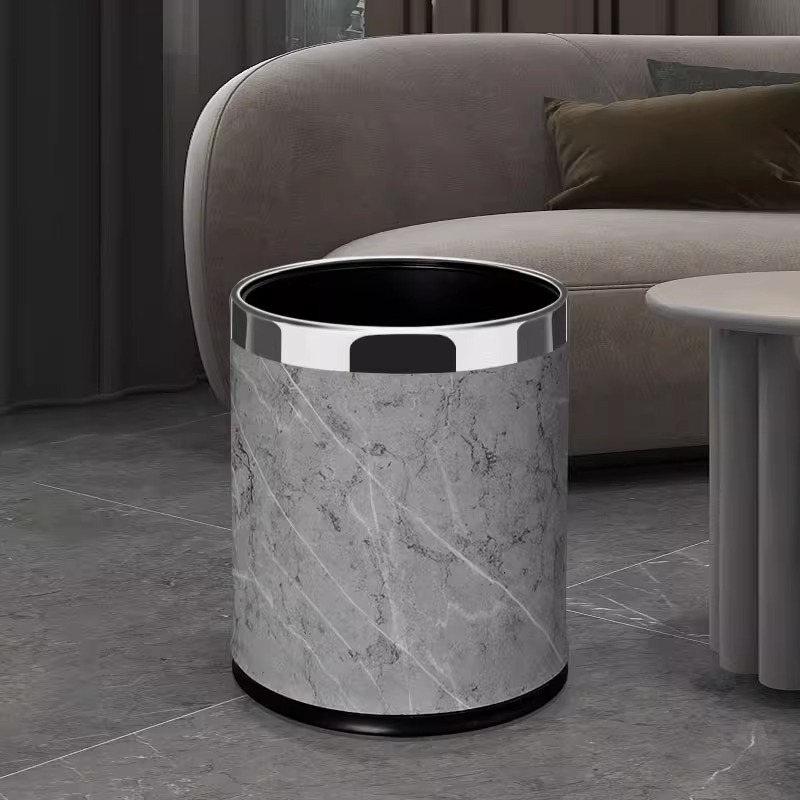 10L High-Grade Grey Marble with Silver Ring