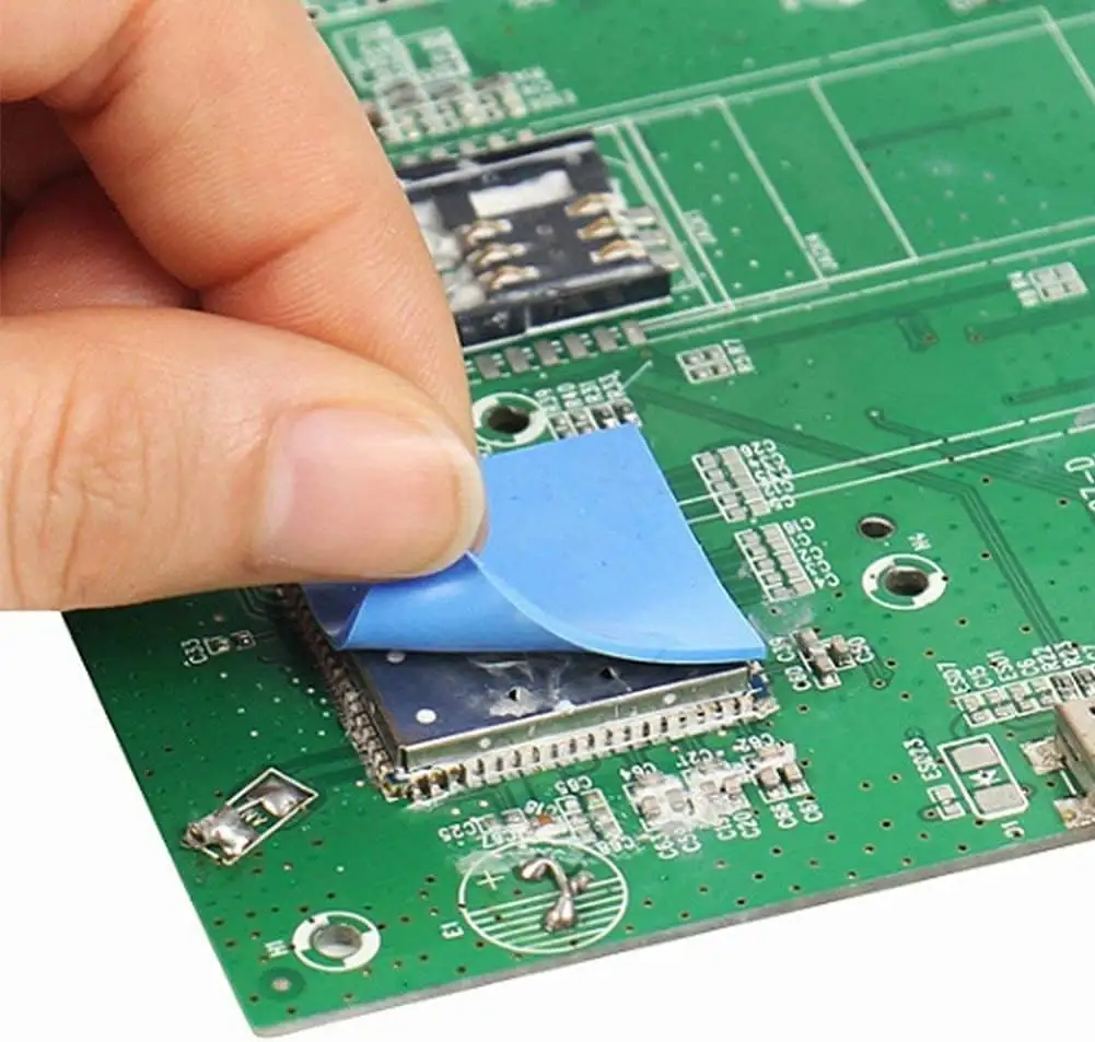 Almofadas de silicone térmicas condutoras, macias, seguras e simples de aplicar para CPU SSD, GPU, LED, IC, chipset de resfriamento