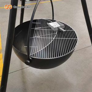 เตาบาร์บีคิวแบบขาตั้งโลหะสำหรับใช้งานกลางแจ้งพร้อมเตาไฟ - Product Image 4