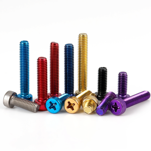 Tornillo de cabeza platónica de titanio de 12 mm, tornillo de máquina de acero inoxidable con rosca fina M3, estilo colorido para coche, estilo aluminio. - Product Image 1