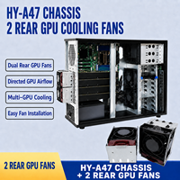 Châssis de serveur tour HY A47, prise en charge de 4 GPU, disque dur 3,5 pouces à échange à chaud à 10 baies, compatible carte mère ATX, alimentation redondante pour l'informatique IA