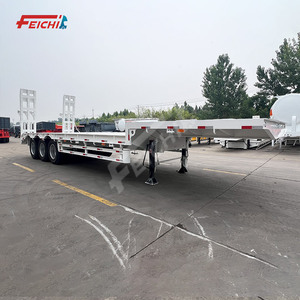 Semirremolque de Plataforma Baja FEICHI de 3 Ejes y 60 Toneladas, Semirremolque de Plataforma Plana para Transporte de Carga Pesada de 13 Metros - Product Image 3