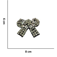 ZSY nœuds faits à la main forme de croix Patch décoration de fleurs cousues les chaussures pour femmes sur les plaques de strass habiller les vêtements