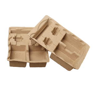 Boîte d'emballage en papier moulé biodégradable sur mesure, insert en pulpe de <span class=keywords><strong>bambou</strong></span> et de canne à sucre - Product Image 1