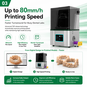 Mini imprimante 3D dentaire automatique nouvelle génération 9K, résolution 85204320, écran LCD, résine, USB, pour modèles de couronnes et bridges et laboratoires dentaires - Product Image 6
