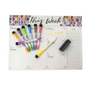 Manufacturer Reusable Custom Magnetic Dry Erase Monthly Planner Fridge <b>Calendar</b> With Magnet and Pen - Product Image 5