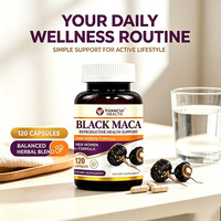 Capsules de Maca à Marque Blanche OEM, Extrait de Racine de Maca, Énergie, Endurance, Vitalité Corporelle, Complément Alimentaire Herbal pour Adultes, 60 Capsules
