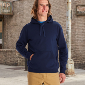 Mens 350 GSM Fleece Hoodie Winter Hooded Sweatshirt Custom Logo Print Loose Fit Hip Hop Streetwear Lined Pullover - Product Image 2
