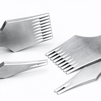 Poinçon hexagonal en acier SKD11 pour cuir, ciseau à coudre, pas de 2,7/3,0/3,38/3,85 mm, 2 ou 9 dents, outil de poinçonnage pour artisanat du cuir