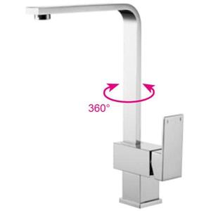 Grifo para Lavabo de Cocina, Fabricado en Latón, Origen China, Cromado, con Rotación Flexible de 360 Grados - Product Image 5