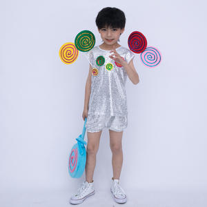 Sweet Lollipop Taste Vestido de tul con lentejuelas para niños Traje de baile Kindergarten - Product Image 2